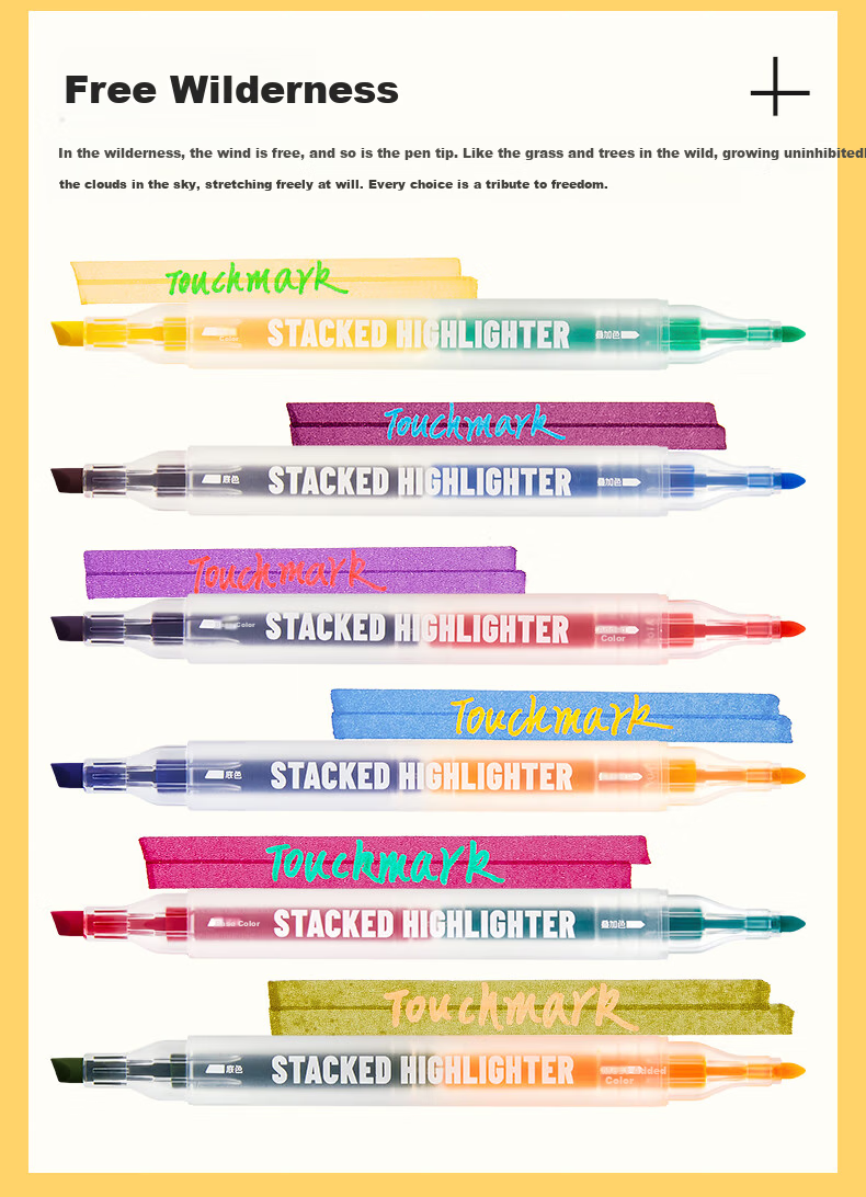 Touch Mark Colorful Highlighter Gel Pen, 18 Colors, Luminous Sand Fluorescent Pen, Elementary School Student Planner Handwritten Report Pen, Specialized Marker Pen for Notes, Children's Day Birthday Gift for Boys And Girls 6