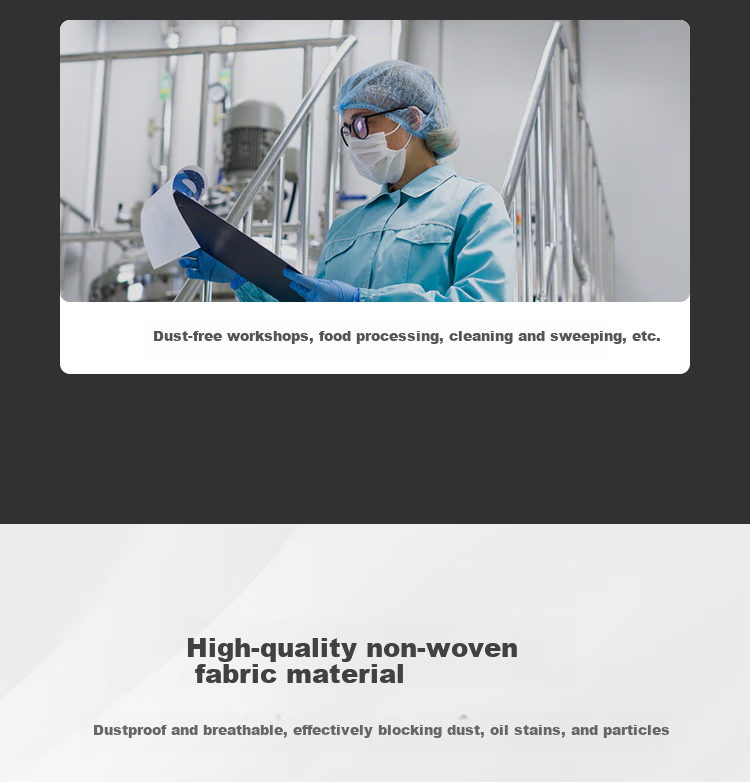 Shunxuan Disposable Head Cover Dustproof Cleanroom Cap SHW100 Non-woven Kitchen Chef Mesh Hat Hairnet Strip Isolation Cap White 100pcs/Bag 19 Inch 270g 6