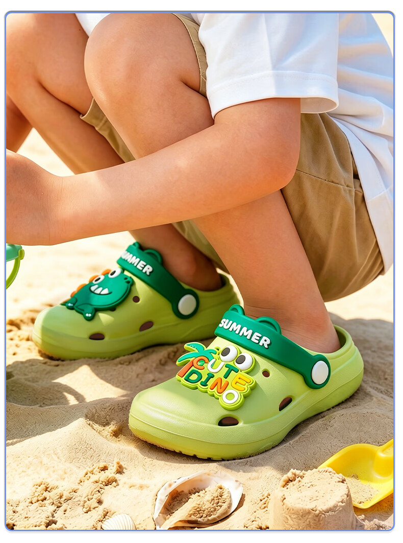 Pig Daddy Kids Slippers Boys Girls Summer Indoor Non-Slip Closed-Toe Toddler Beach Clogs Pink Size 17 22