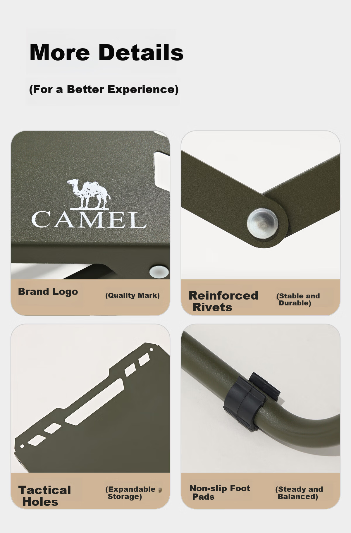 CAMEL Outdoor Folding Table Portable Camping Multifunction Lightweight Tactical Table 8005 Army Green 4