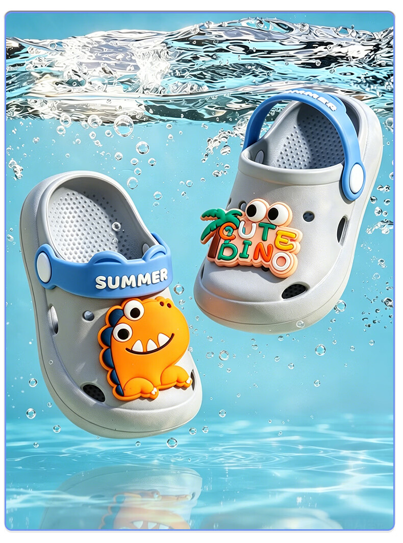 Pig Daddy Kids Slippers Boys Girls Summer Indoor Non-Slip Closed-Toe Toddler Beach Clogs Pink Size 17 19