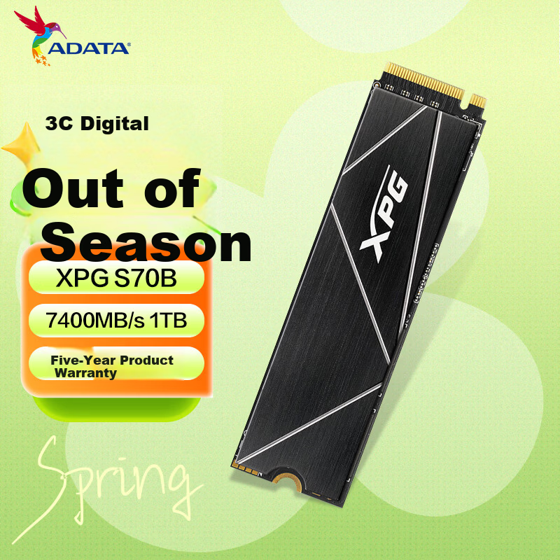 ADATA 1TB SSD M.2 NVMe PCIe 4.0 x4 XPG S70B Compatible with PS5 Deepseek Hardware