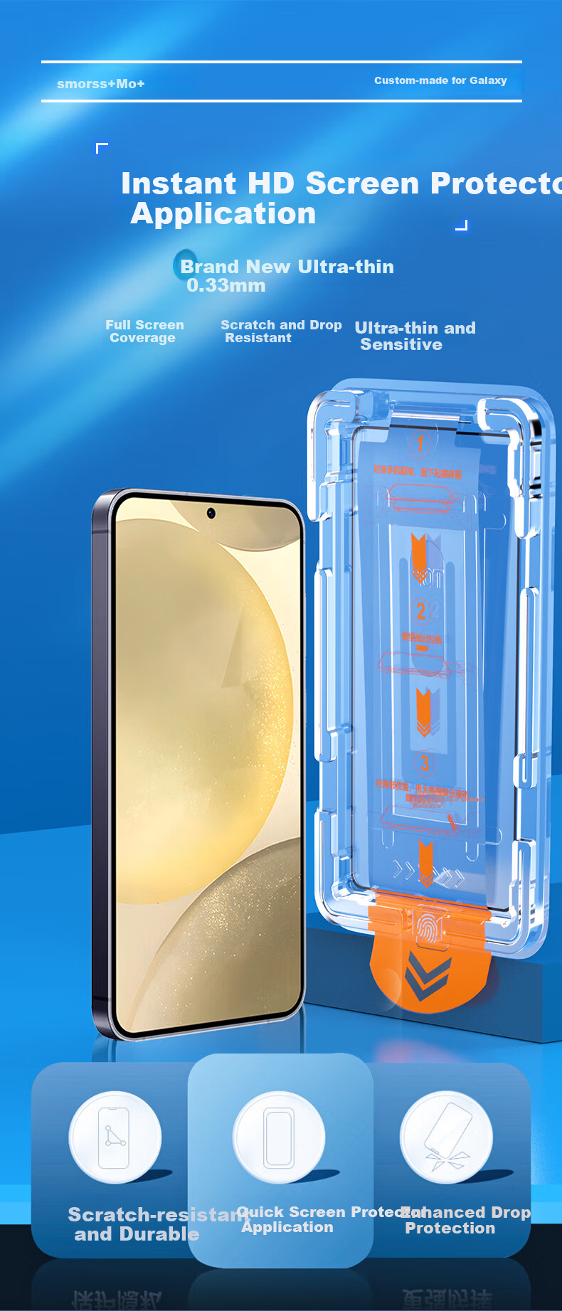 Langling [Damage Compensation] Tempered Glass Screen Protector for Samsung Galaxy S23, High-Definition Dust-Free Installation, Electroplated Anti-Fingerprint Full-Screen Protection Film 1