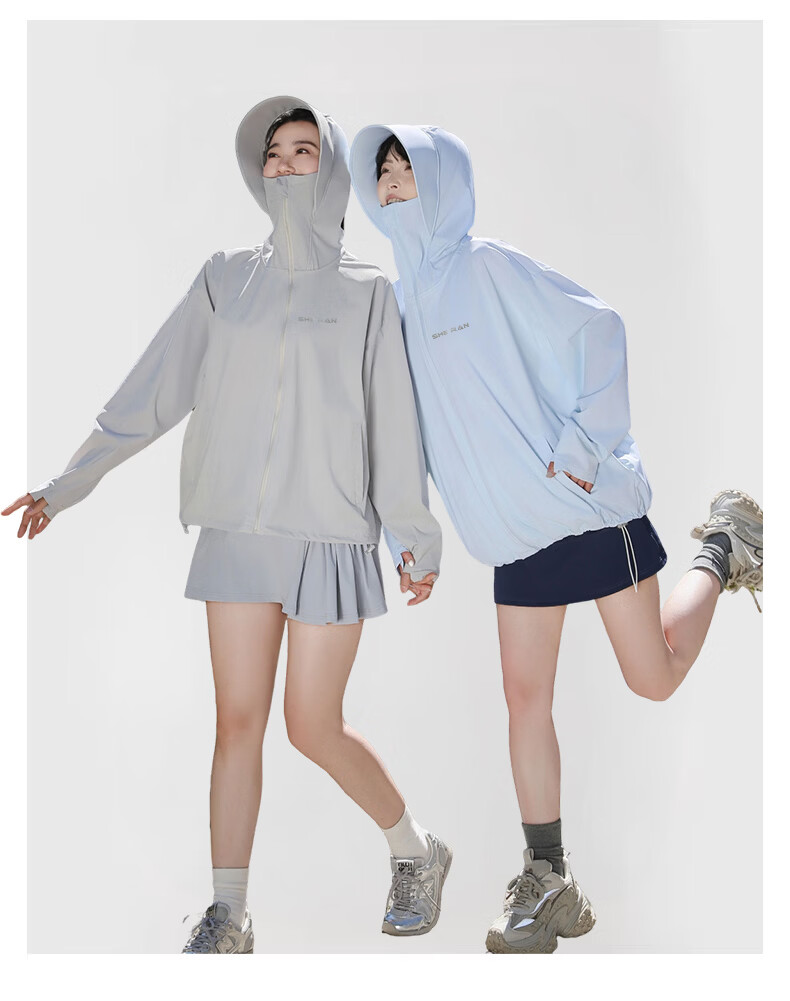 Combo Lightweight Breathable UV Protection Hooded Sun Jacket for Fair-Skinned Women Outdoor Summer Skin Coat 16