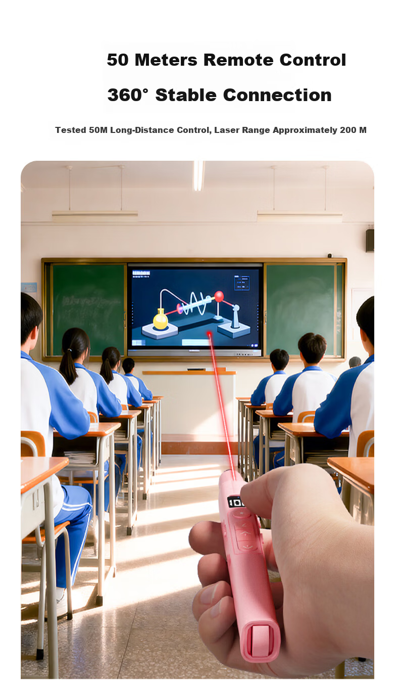 ULT-unite Laser Pointer Presentation Remote Teacher Multifunctional Telescopic Teaching Pointer Compatible with Seewo Whiteboard PPT Touch Writing Pen Wireless Remote Multimedia Hot Selling Model 6