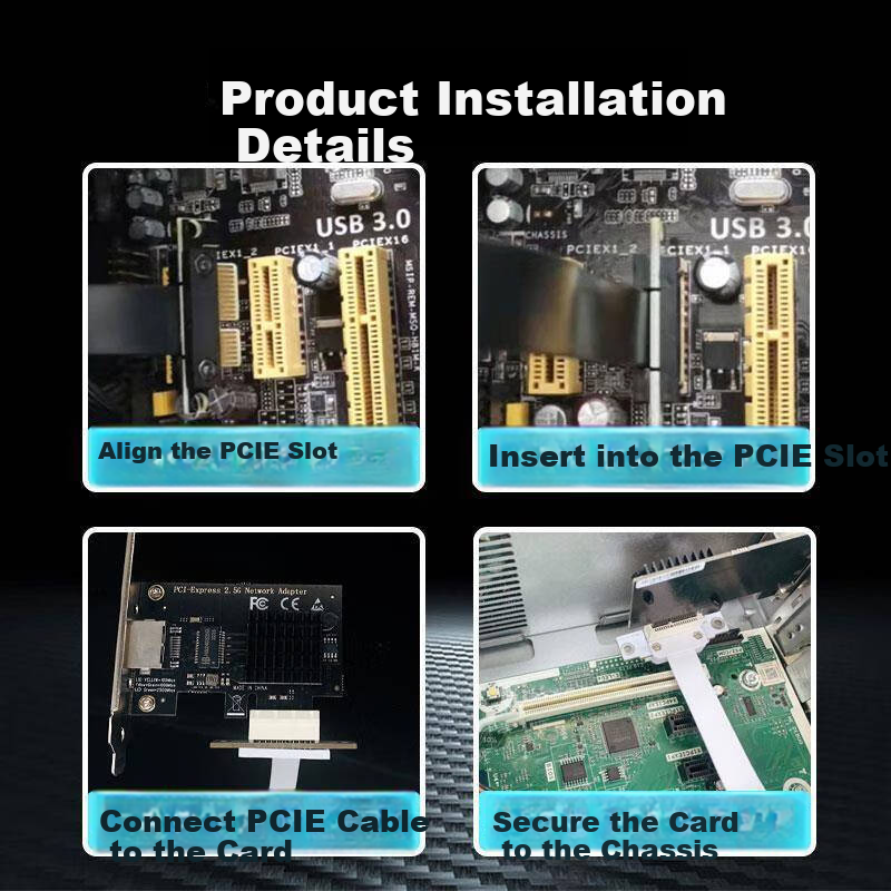 FLYBISH NA350-T4A2 PCIEx1 Gigabit Four-Port Network Card I350-T4V2 Server Industrial Camera 1000M Ethernet Port Network Card Intel I350 Chip 4