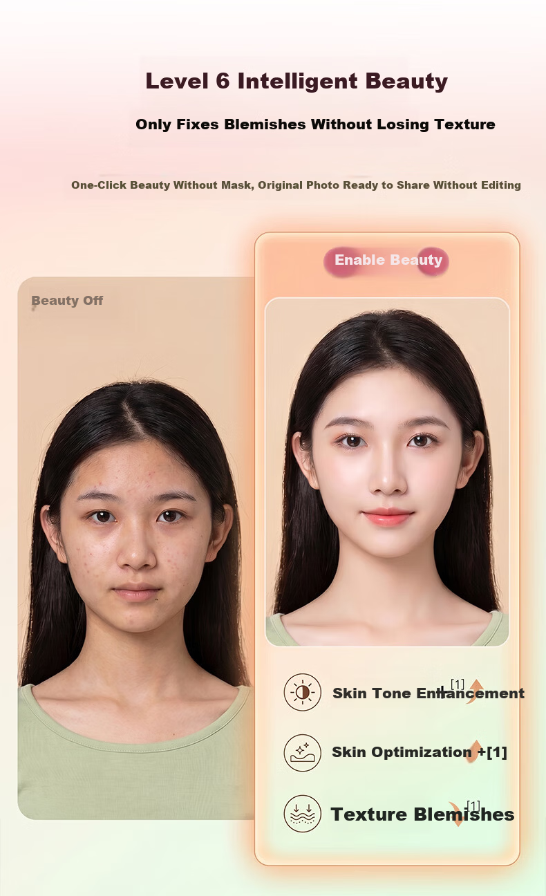 FAMUE HD CCD Digital Camera Student Retro Beauty Card Camera Girls Flip Screen Selfie Campus Travel Vlog Entry-Level Camera Birthday Gift 64G White 6