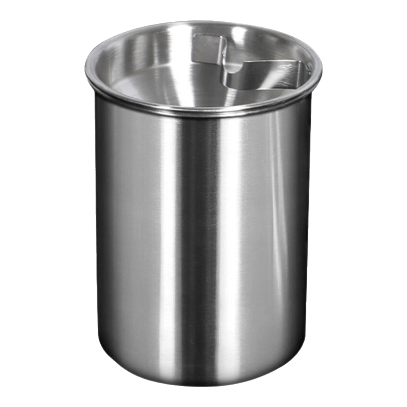 Jidukongjian Thickened Desktop Ashtray, Decorative Ornament, Windproof And Anti-ash, Stainless Steel Ashtray for Home And Office Use, Silver Color