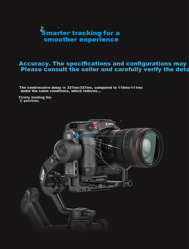 FeiyuTech Scorpion 3 Professional 3-Axis Stabilizer for Mirrorless and DSLR Cameras Live Streaming Handheld Gimbal AI Tracking Camera Stabilizer 9