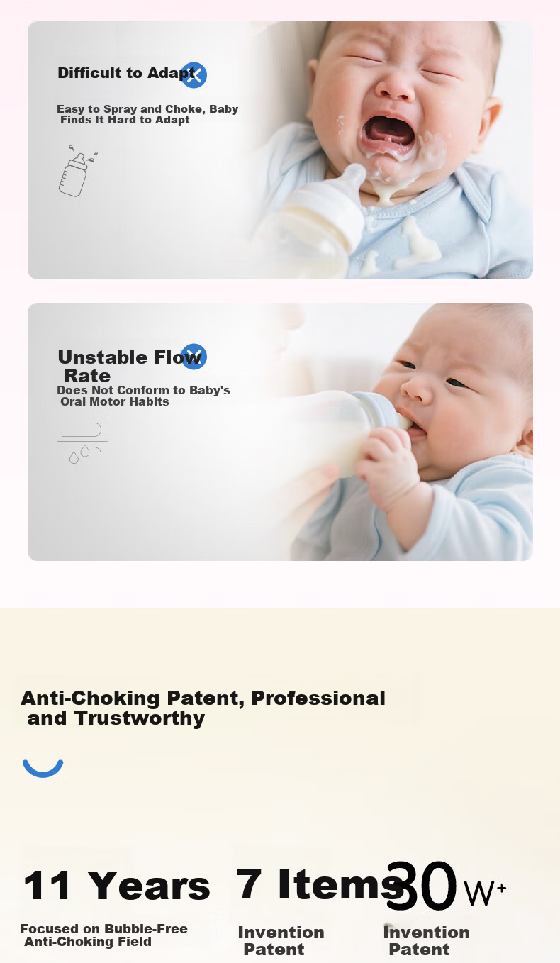 Shuying Straw Cup Training Drinking Direct Drinking Baby Bottle Constant Pressure Anti-Splash Anti-Choke Easy to Drink Water for Babies Over 1 Year Old 300ml 3