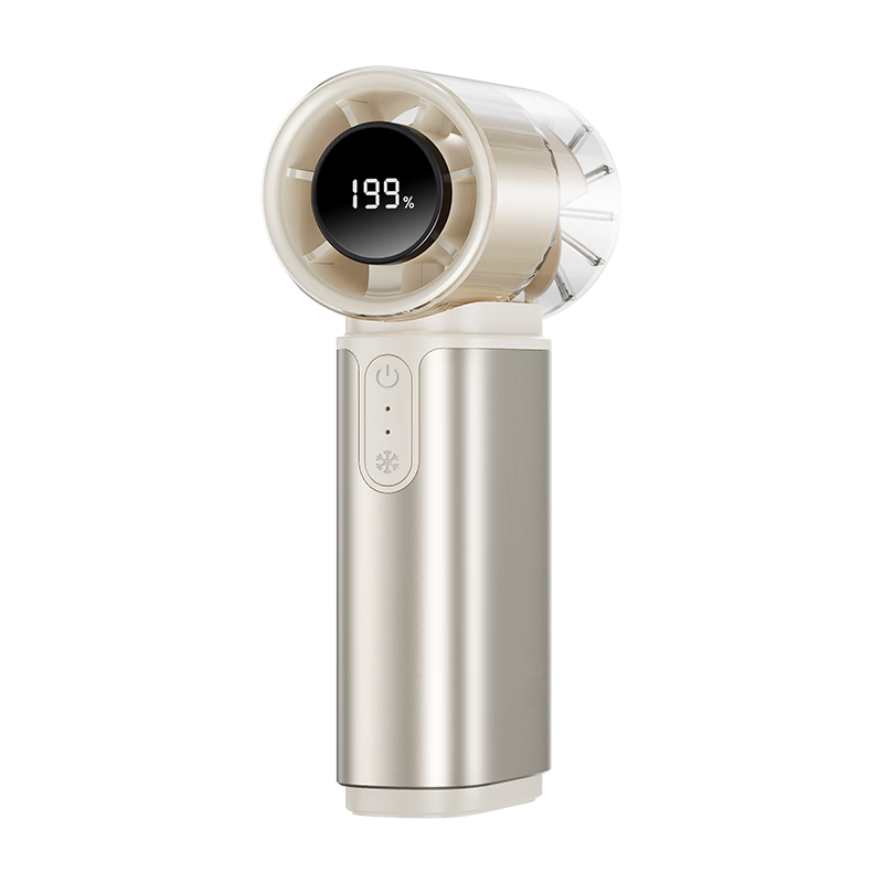Kewo [Aluminum Alloy Large Capacity | Ultra-Long Battery Life] Handheld Mini Fan High-Speed Mini Air Conditioner Smart Digital Display Cooling Device Quiet Desktop Outdoor Portable for Students