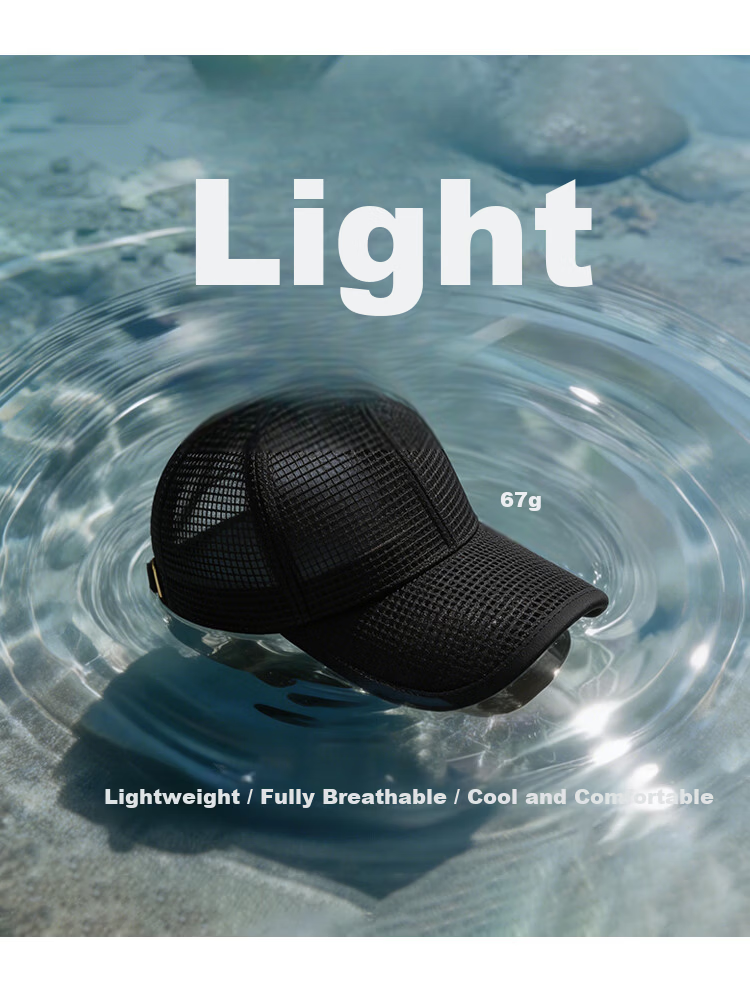 JEEP Breathable Mesh Cap Spring Summer Sun Protection Outdoor Sports Baseball Cap Lightweight for Men and Women Large Head Size 4