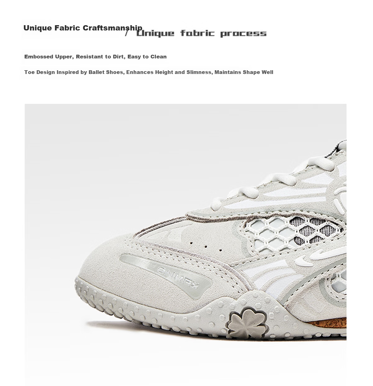 ON MAX 520 Gift Qi Wei Summer New Four-Leaf Clover Breathable Mesh Casual Training Shoes Unisex White Size 38 14
