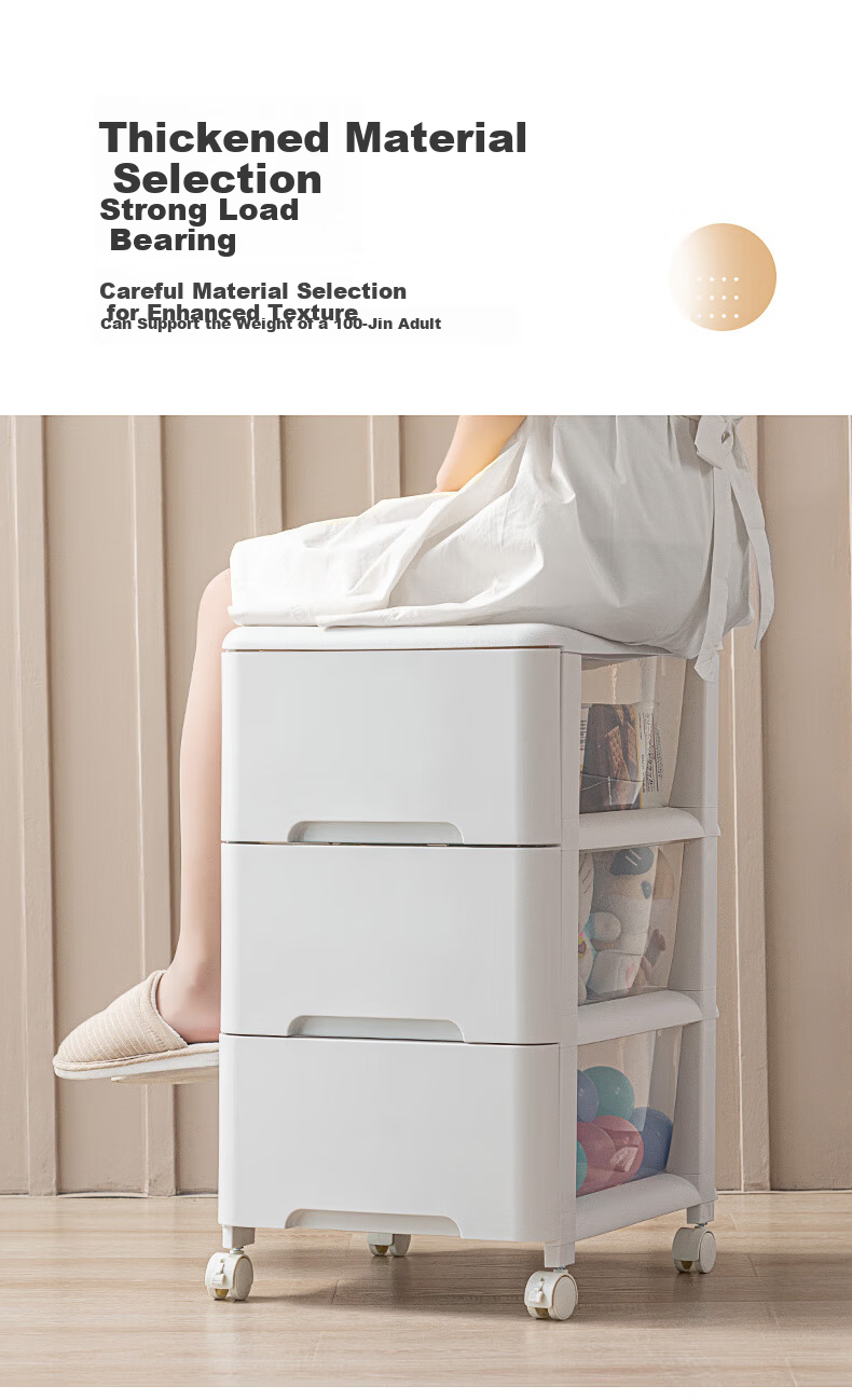 JEKO&JEKO Drawer Storage Cabinet Bedside Cabinet Storage Cabinet Children's Wardrobe Storage Cabinet Storage Box Gap Cabinet 3 Layers 8