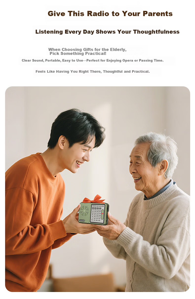 Newman [30 Years of Domestic Brand] L8 Radio Elderly Dedicated Simple Full Band FM Rechargeable Vintage Semiconductor Broadcast Station Small Speaker Portable Player 10