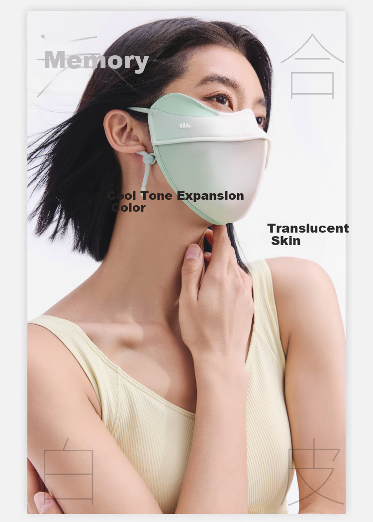 Beneunder Women's Full Face Sunscreen Mask UV Protection Face Cover Orange Sunset AL335 13