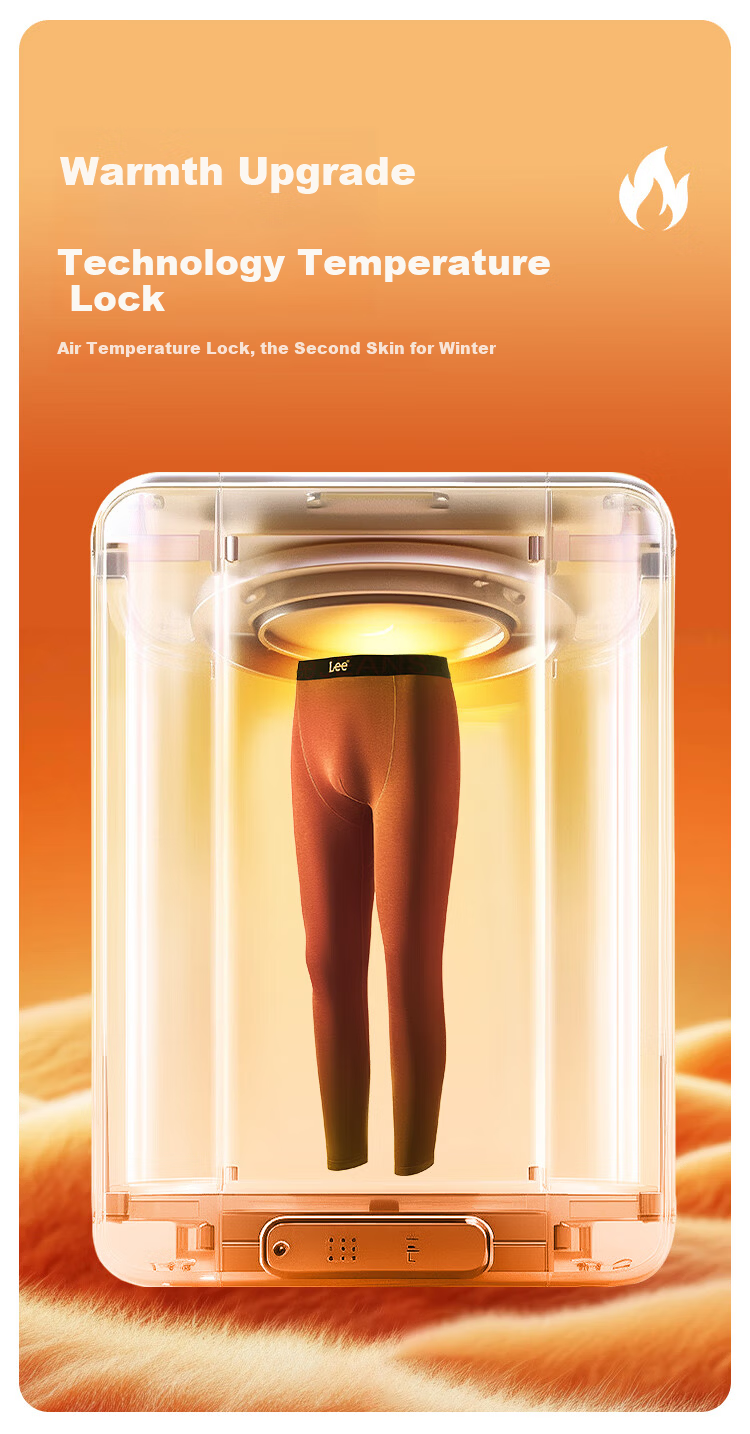 Lee Men's Thermal Long Johns [No Underwear Needed] 10A Antibacterial Winter Acrylic Heat-Retaining Anti-Mite Warm Pants 5