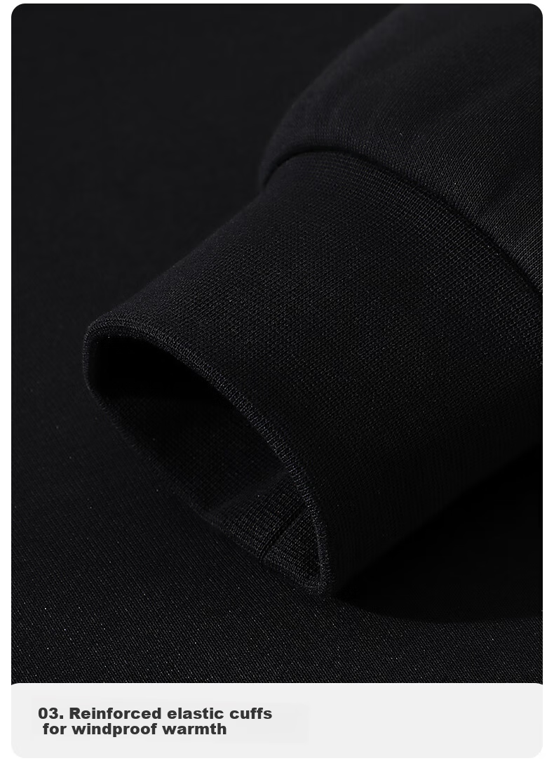 JEANSWEST LIFE Men's Autumn Winter Fleece-Lined Hooded Sweatshirt Loose Thick Warm Hoodie Men's Jacket 13