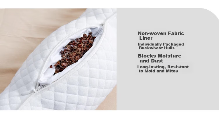 ZiiU Cassia Buckwheat Cervical Pillow Natural Herbal Neck and Waist Support Traction Pillow Pure Cotton Removable Cover Single Pack 8