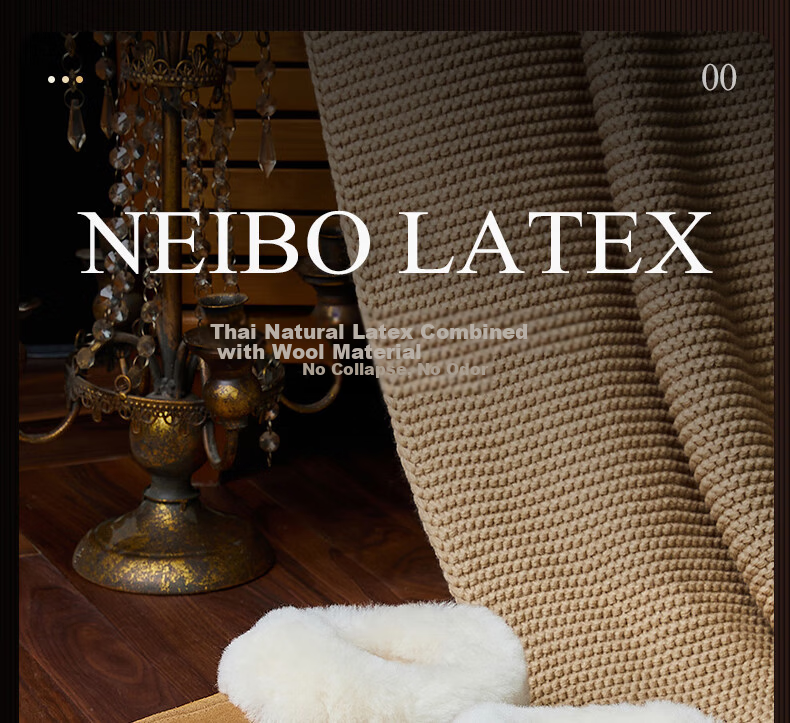 NEIBO Ultra Warm Wool Slippers Unisex Couples Winter Home Sheepskin Latex Non-Slip Full Heel Gray Size 37 3