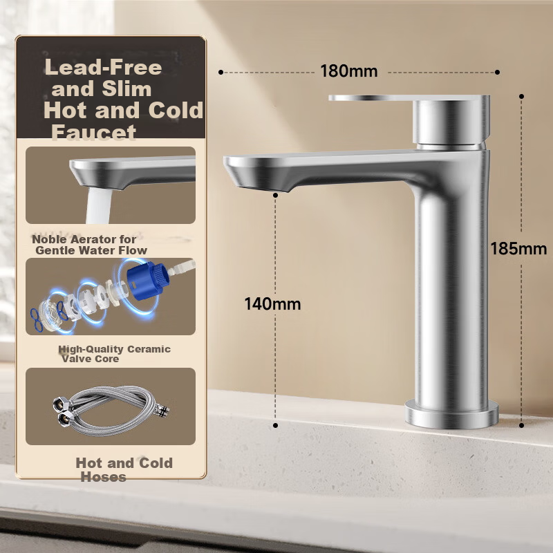 ARROW Basin Faucet Hot and Cold Water Bathroom Washbasin Faucet 41108MSS [15% Renewal Subsidy]