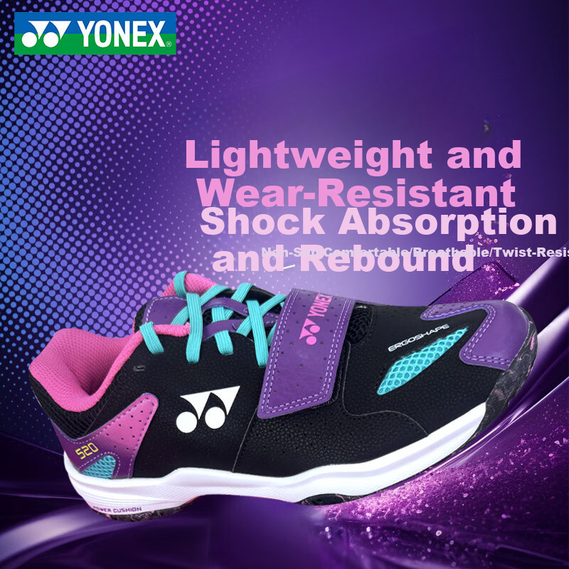 YONEX Badminton Shoes Spring Summer Professional Competition Training Cushioning Breathable Sports Shoes SHB520WCR White Blue Size 43 9