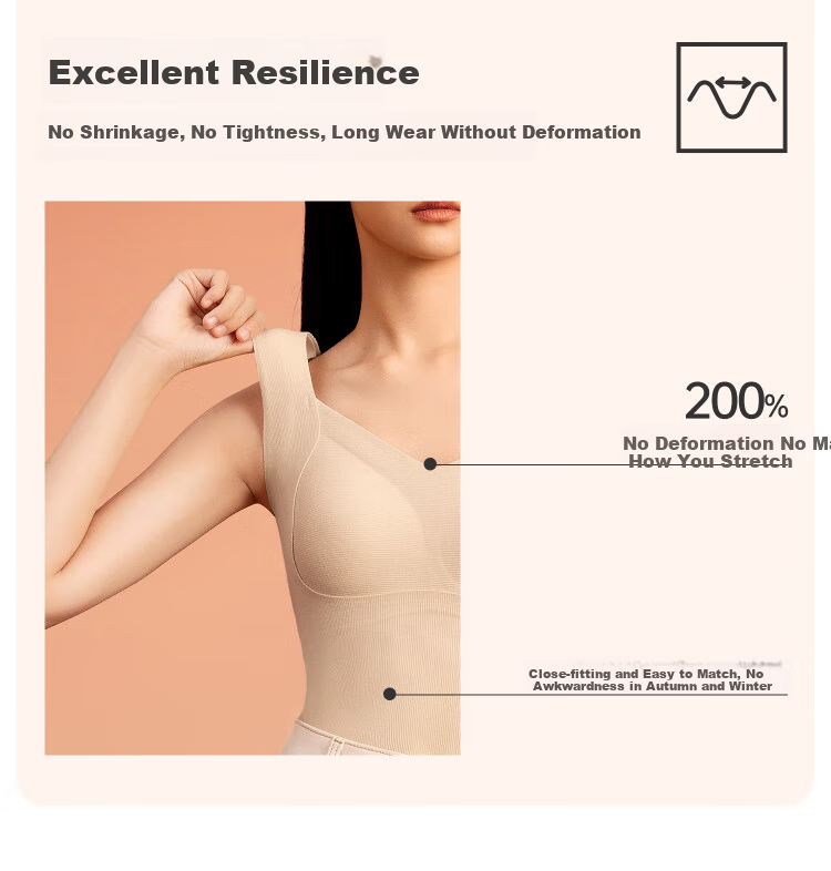 Urban Beauty Women's Thermal Vest with Chest Pad Wool and Silk 2025 Autumn Winter New Heating Seamless Underwear 8