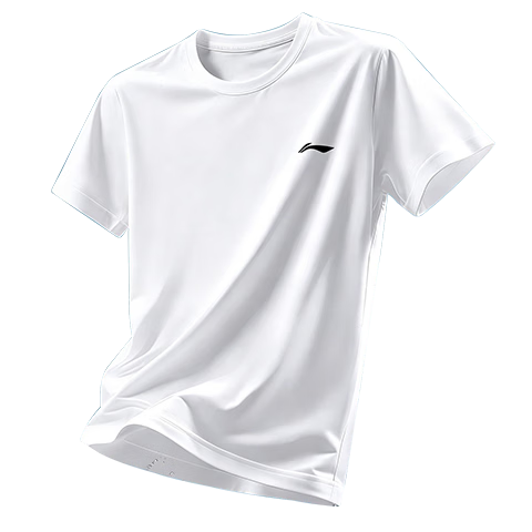 LI-NING Men's Summer Quick-Dry Short Sleeve T-Shirt Unisex Round Neck Sports Sweat-Absorbing Running Fitness Loose Breathable Shirt