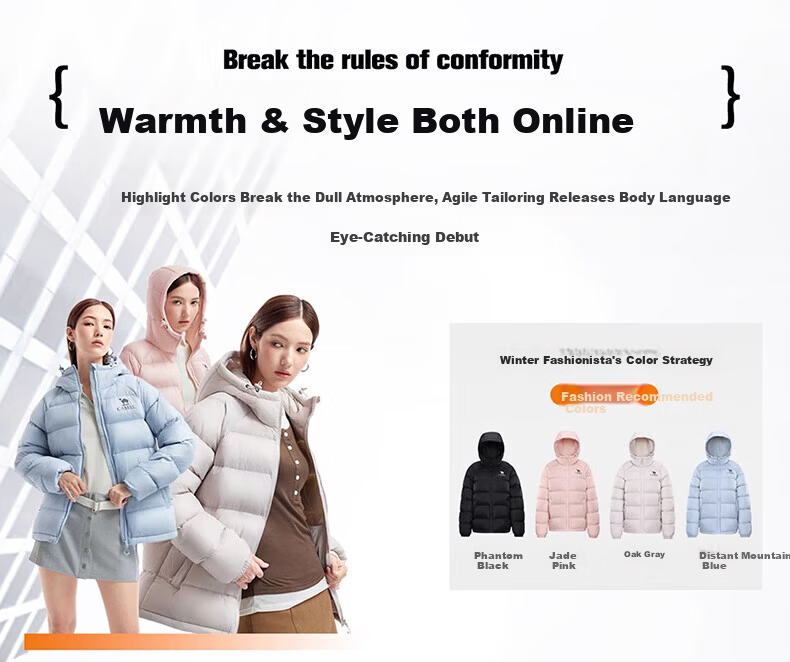 CAMEL Outdoor Down Jacket Winter Thickened Warm Unisex Windproof Graphene Puffer Coat 41
