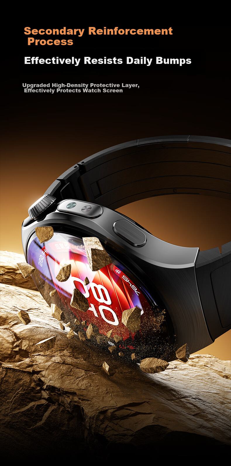 BIAZE [2-Pack] Screen Protector for Huawei Watch 5, Soft Full-Coverage Film, Non-Tempered, HD Scratch-Resistant BM49-46mm 3