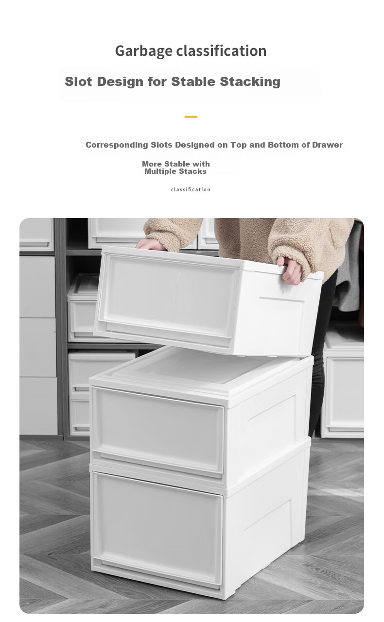 Iris Storage Cabinet Safe Odorless Baby Wardrobe Large Drawer Storage Box Stackable Sealed Bedside Cabinet Alice 5