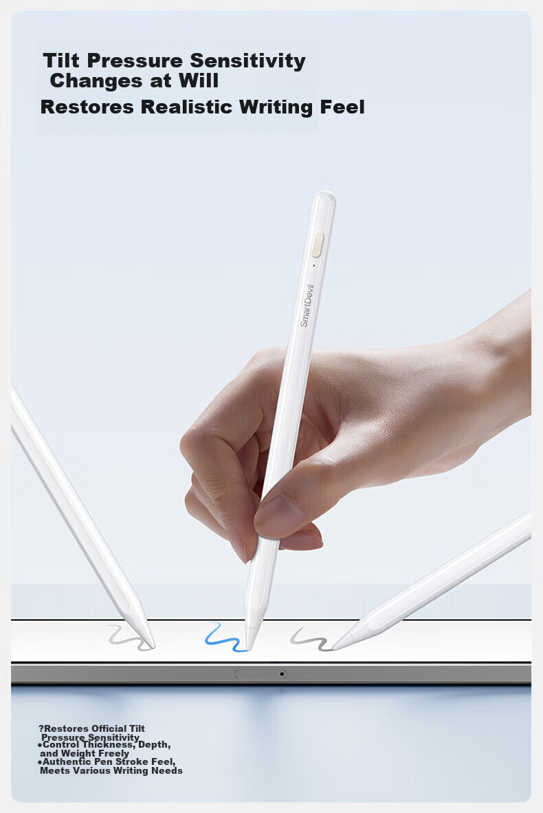 Shanmo Capacitive Stylus Pen for iPad Apple Pencil 1st and 2nd Gen Anti-Mistouch Replacement Touch Handwriting Pen Compatible with iPad Pro/Air 2025 Bluetooth Digital Display - Pink 7
