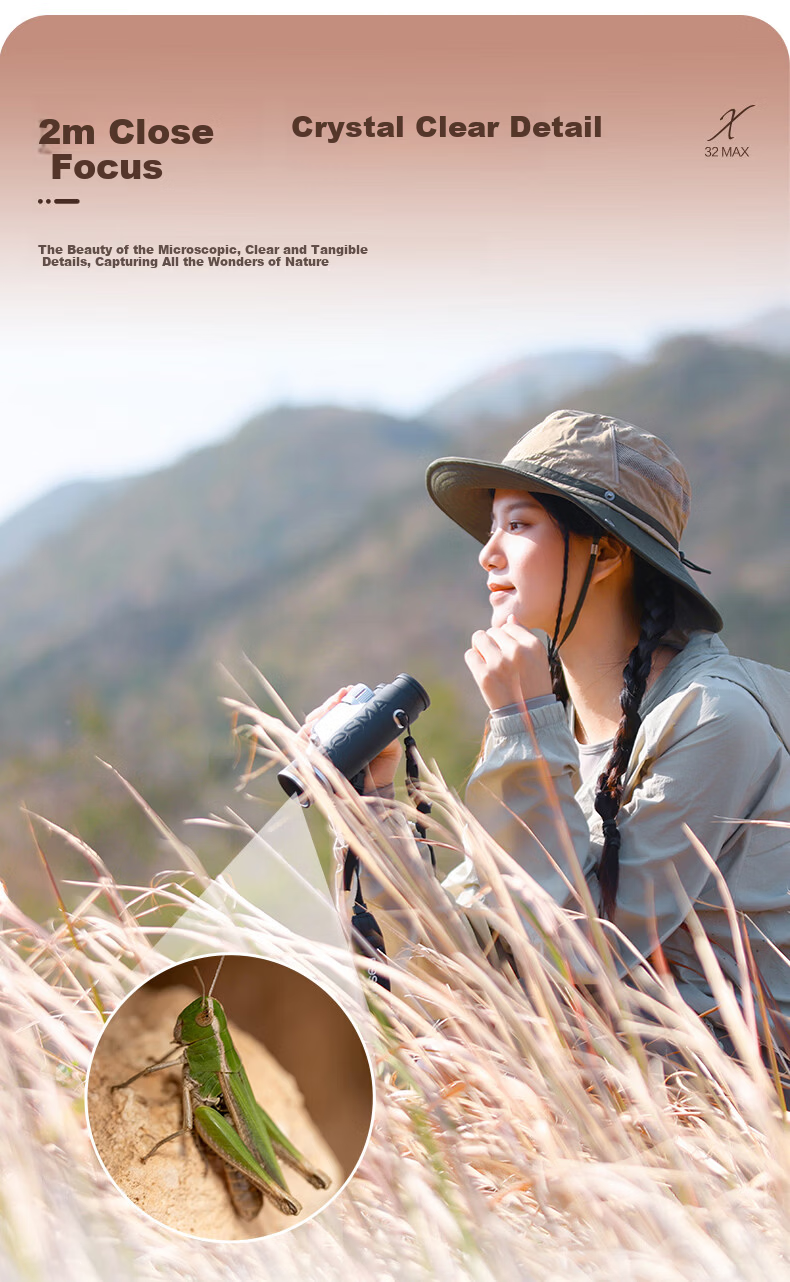 BOSMA Binoculars Xmax8X32ED Lens, Lanzhi Glass, 9-Level High-Definition Concert Outdoor Photography Telescope 15