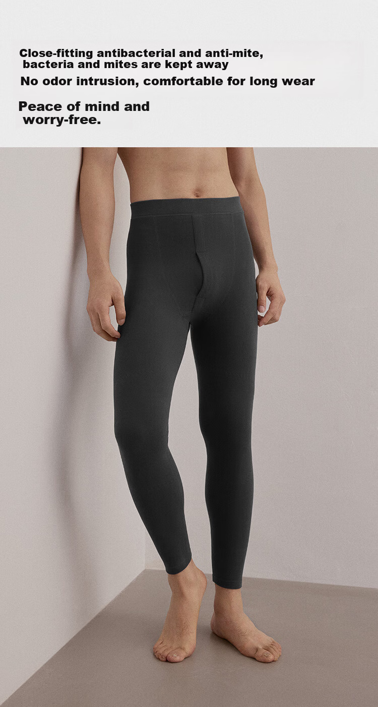 HLA [Xiao Huo-Air8] Men's Thermal Pants Double-Sided Fleece 280g Warm Ginger Magnetic Therapy Patch Autumn Long Johns 8