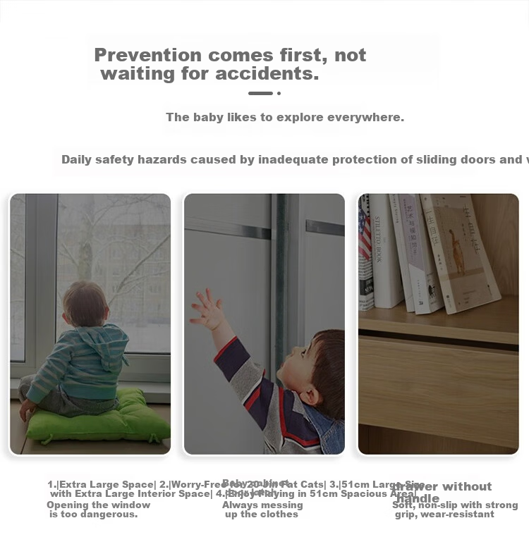 9i9 Children's Safety Window Lock Sliding Door Window Lock Drawer Lock Cabinet Handle Multifunctional 6-Pack A10 3