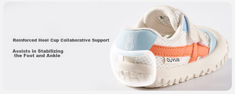 OUYUN Infant Toddler Walking Shoes Baby Boys Girls Mesh Anti-Collision Non-Slip Shoes Cream Yellow Size 19 6
