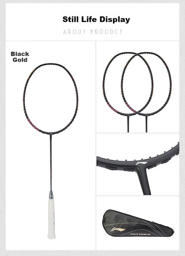 LI-NING Thunder 80 NEW Full Carbon Badminton Racket Chen Long Edition Professional Offensive Model 4
