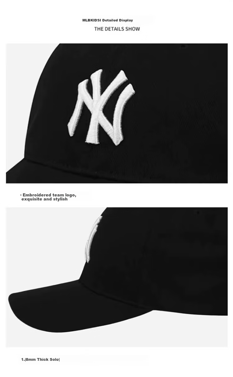 MLB Adjustable Baseball Cap for Adults and Kids Soft Top Duckbill Sports Hat 7ACP6604N-50BKS-F3 5