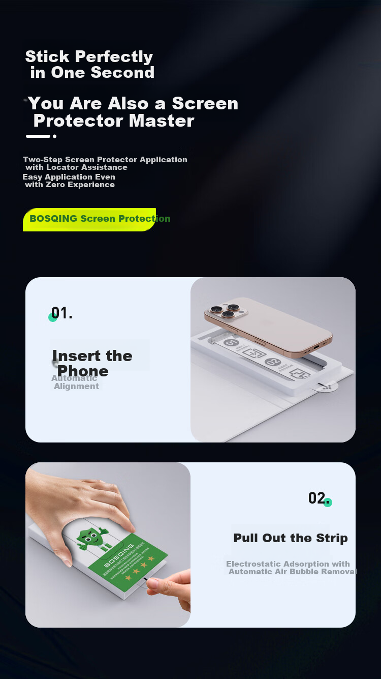 BOSQING [25° Eye Protection Anti-Peeping] Tempered Glass Screen Protector for Apple IPhone 16 Pro Max, Full Coverage Anti-Fingerprint Anti-Spy Earpiece Dust-Proof Film 10