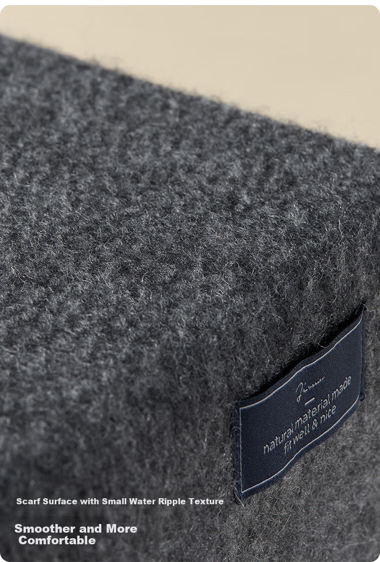 JIUMU Pure Wool Scarf for Men Autumn Winter Warm Neck Warmer Gift Box for Father's Day Birthday 7