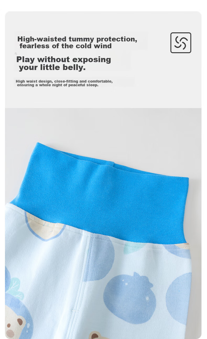 Shubeiyi 2-Pack Baby Pants Spring Autumn Boys Girls High Waist Belly Protection Cotton Sleepwear Pink Size 80 2