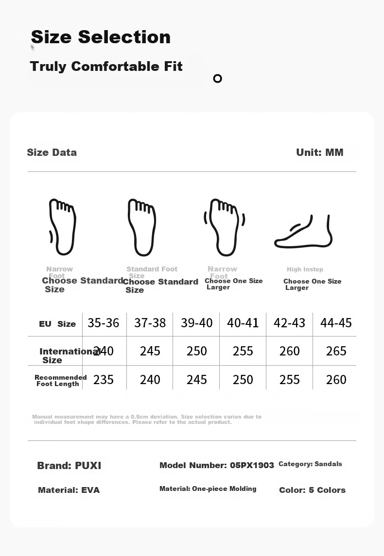Puxi Women's Indoor Home Summer EVA Slippers Soft Sole Non-Slip Odor-Resistant Bathroom Sandals Men Sakura Pink Size 39-40 9