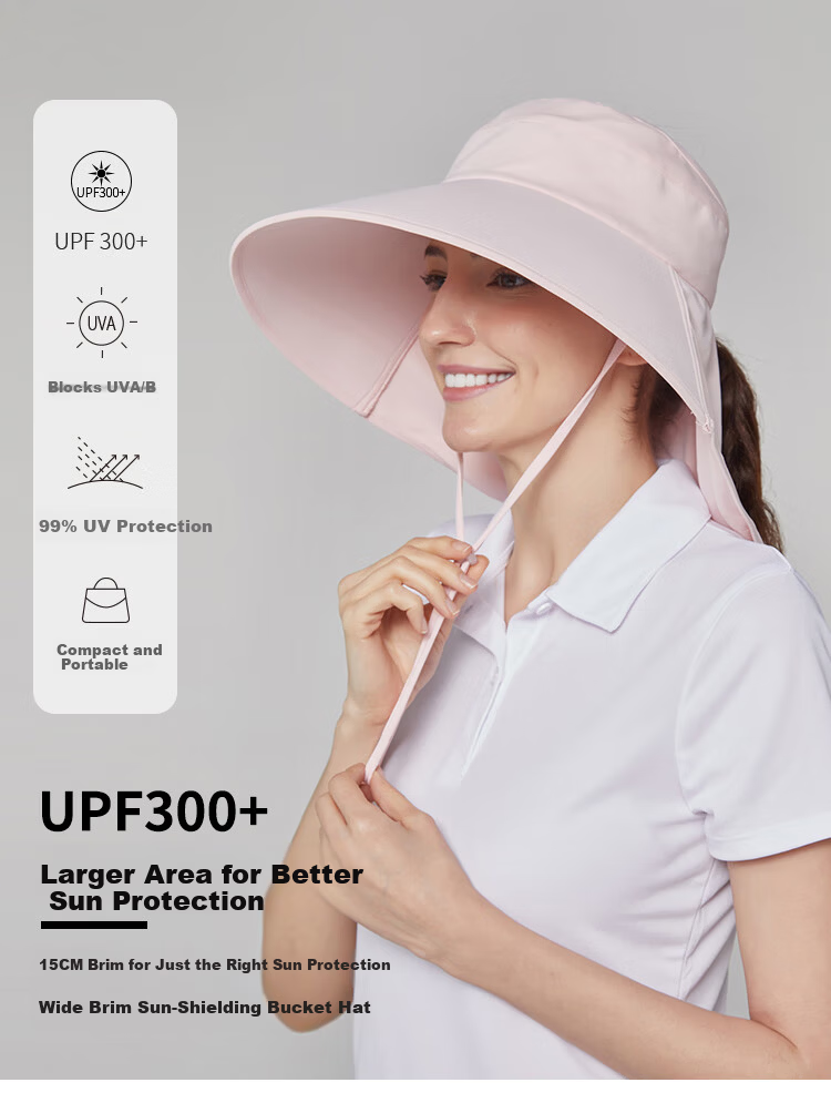 Shanghai Story Women's Sunshade Hat Spring Summer Sun Protection Magic Tape Open Top Hat Outdoor Face Cover Neck Protection Wide Brim Mountaineering Cooling Hat Gift for Girlfriend 1