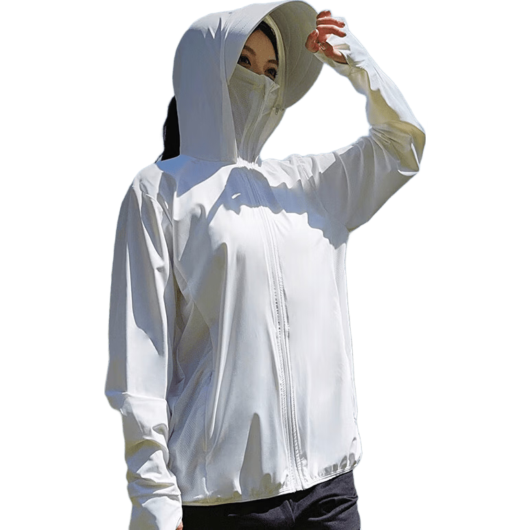 MiiOW Sun Protection Clothing for Women, Spring And Summer Ice Silk Cool-Feeling UV-Resistant Breathable Outdoor Shawl Skin Coat FW543