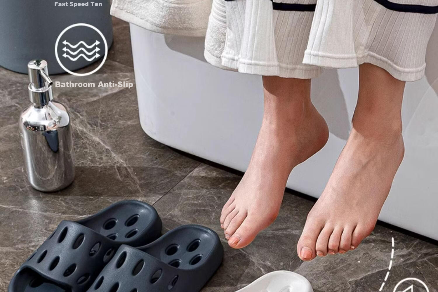 Guoluofi Bathroom Slippers Men Summer Indoor Home Shower Non-slip Hollow Water-draining Thick-soled Cool Slippers Women Black 36-37 9