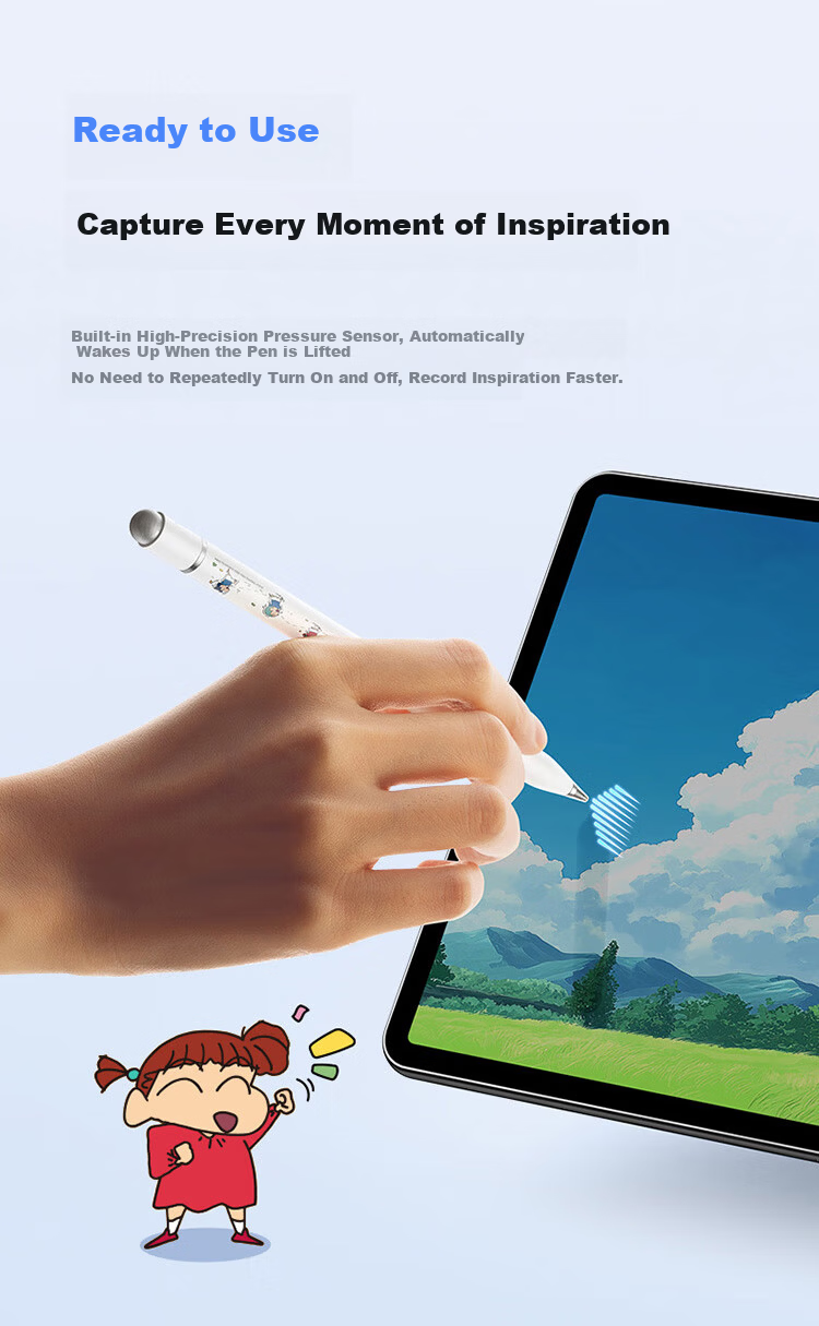 Baseus Crayon Shin-chan Edition Compatible with Huawei Stylus Xiaomi Touch Pen Tablet Touchscreen Pen M-Pencil 3rd Gen Capacitive Pen Universal for Redmi MatePad 11.5S 10