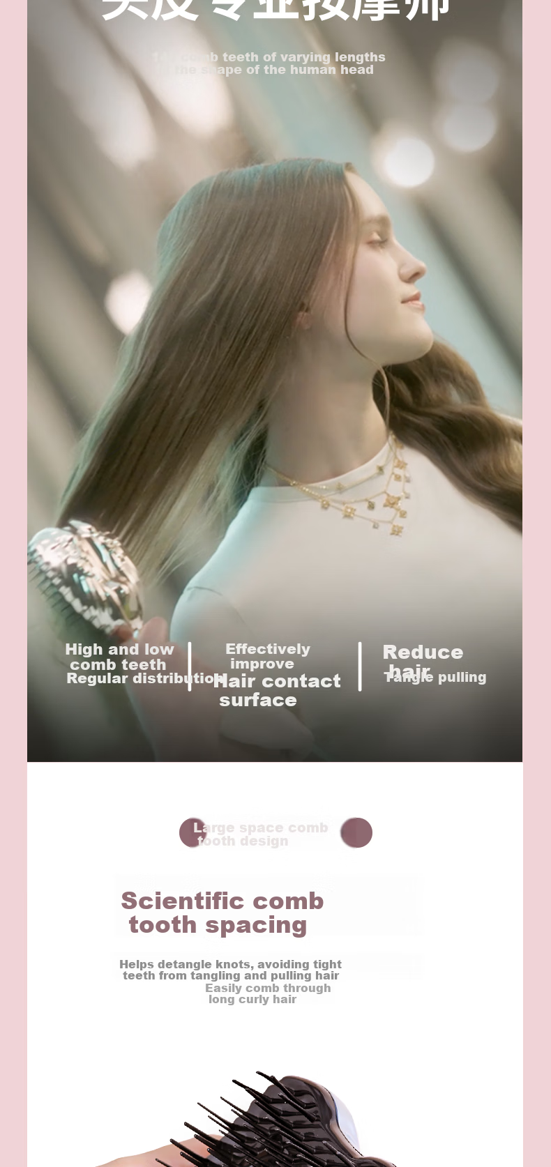 Tangle Angel Hairbrush UK Angel Princess Hairbrush Hair Massage Brush Holiday Gift for Girlfriend PRO Titanium White 4