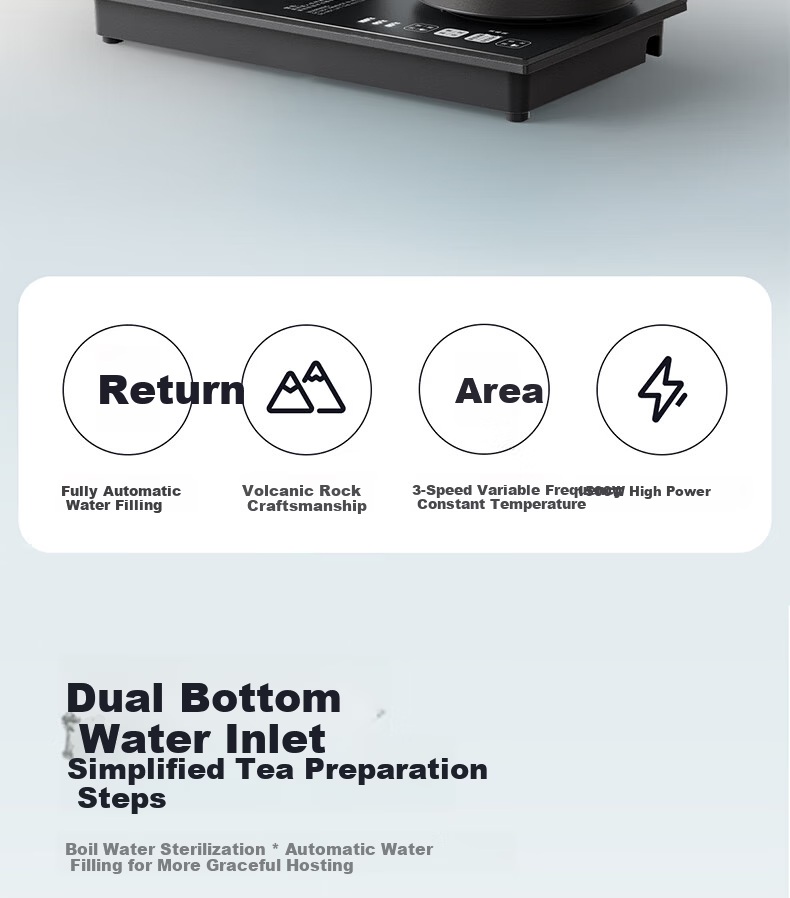 K·KOU Pure Titanium Fully Automatic Double Bottom Water Supply Electric Kettle Tea Table Boiling Kettle Integrated Insulated Electric Kettle Boiling Tea Heater TC018 3