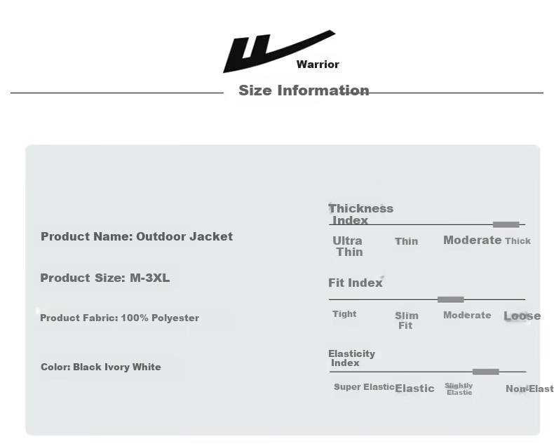 Warrior 3-in-1 Waterproof Windproof Outdoor Hiking Jacket Fleece Detachable Coat Black Unisex 6