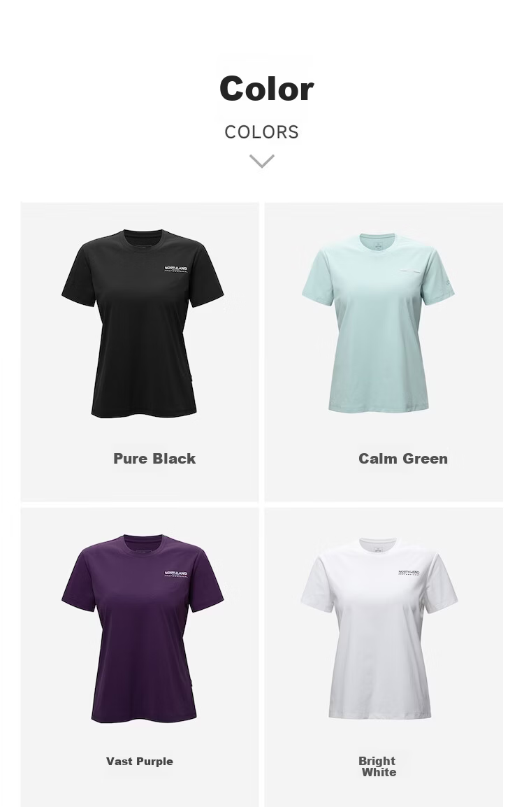 NORTHLAND Women's Quick-Dry T-Shirt 2026 New Outdoor Sun Protection Antibacterial Skin-Friendly Crew Neck Short Sleeve Tee 22